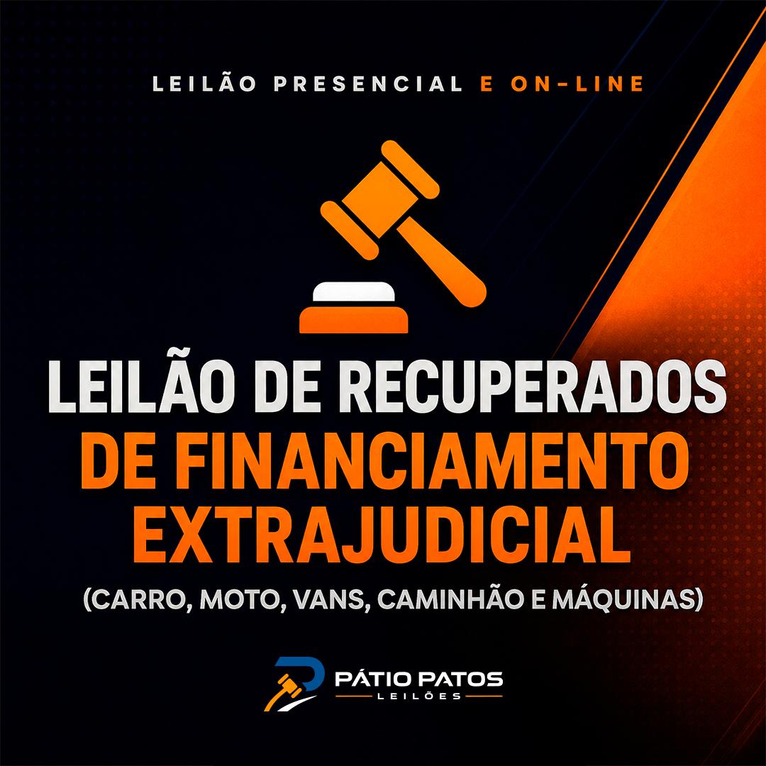 Leilão de Recuperados (Carros, Motos, Vans, Caminhões e Maquinas)